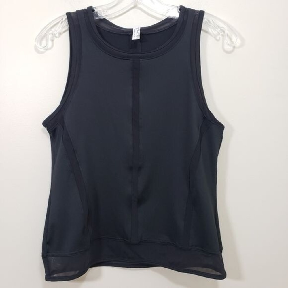 InPhorm Women Tank Top Mesh Panels Athletic Sleeveless Black Activewear Small S